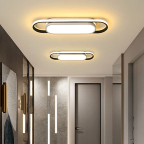 Black Simple Corridor Long LED Low Ceiling Lights