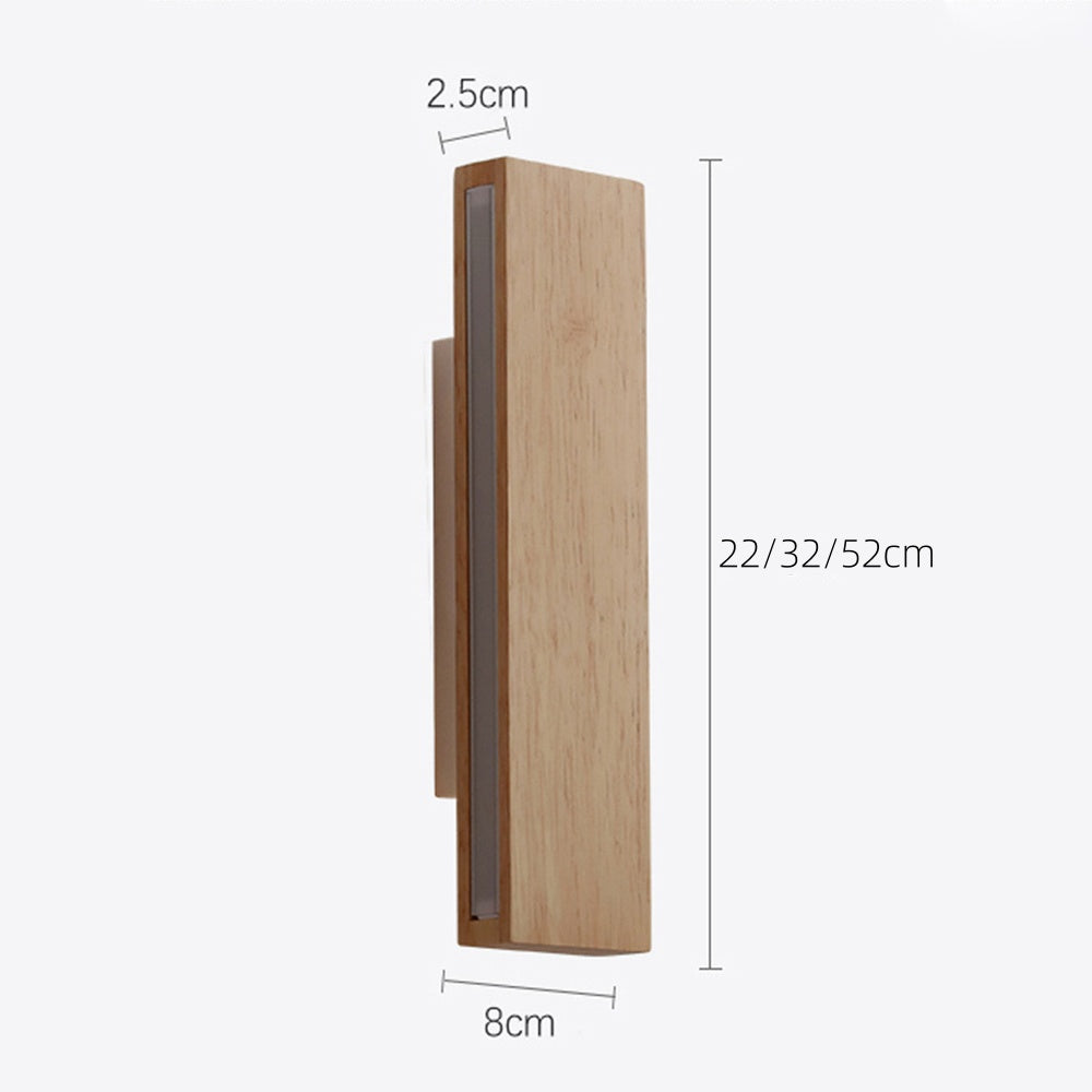 Modern Rotatable Wood Hallway LED Wall Lights