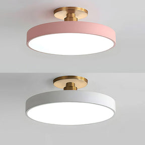 Modern Concise Circular LED Semi Flush Mount Ceiling Light