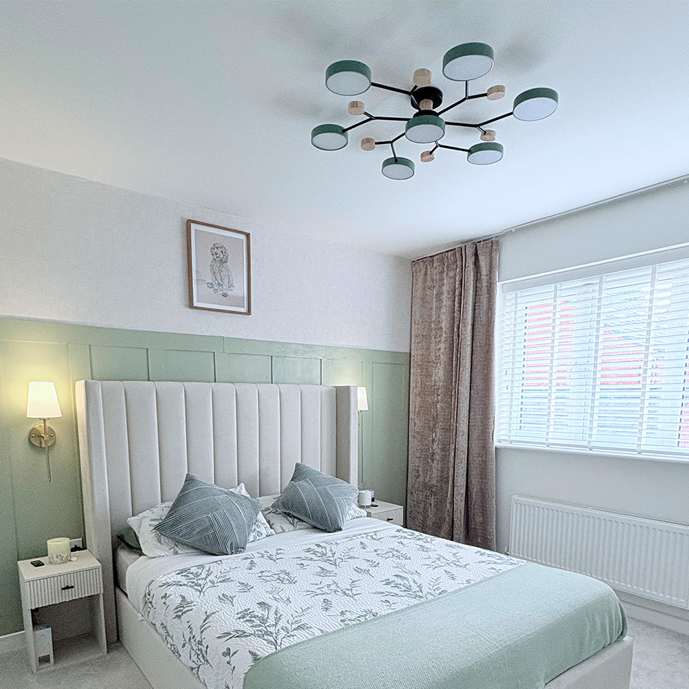 Green chandelier ceiling light living room led ceiling lights