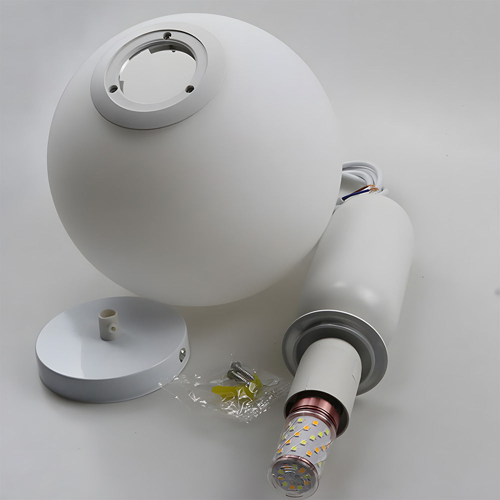 Nordic Glass Globe Ball Pendant Light for Dining Room Kitchen