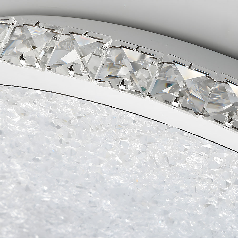 Chrome Crystal Flush Mount Ceiling Light Luxury Crystal Chandeliers