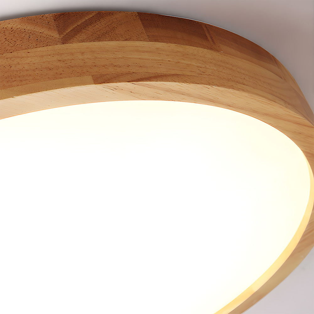 Ultra-thin Wood LED Flush Mount Ceiling Lamp