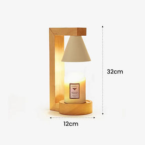 Simple Wood Bedroom Mini Warming Candle Lamp