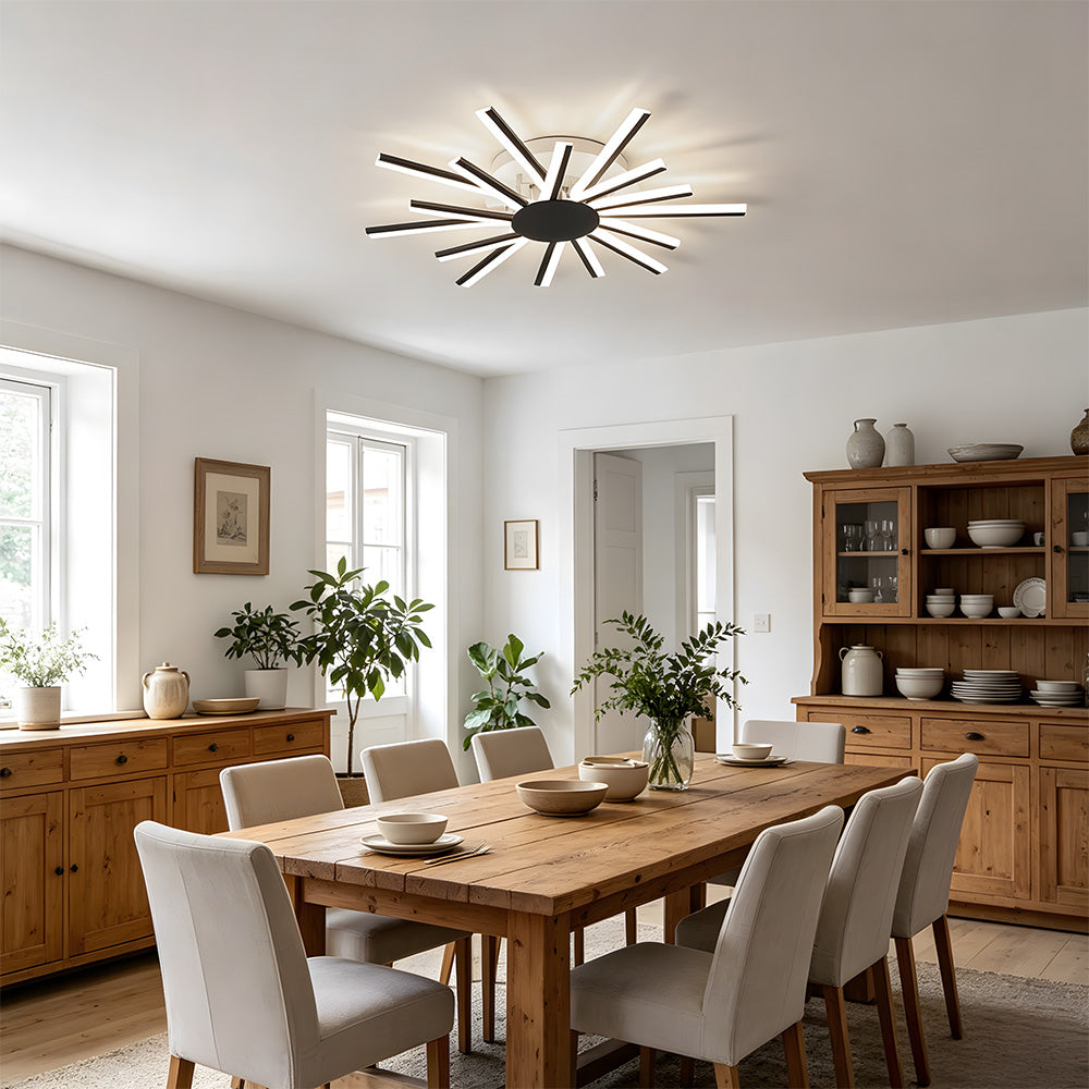 Stylish Multi Arm Acrylic LED Ceiling Lights for Living Room