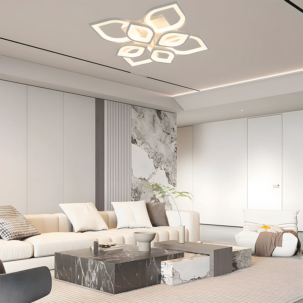 Nordic White Acrylic Shade LED Ceiling Light For Living Room