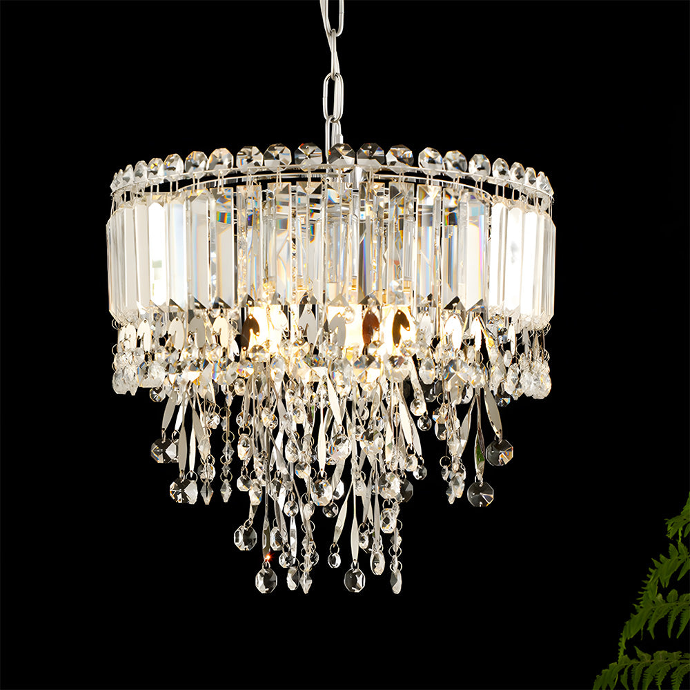 Luxury Pendant Lights Stainless Steel Crystal Chandelier For Living Room