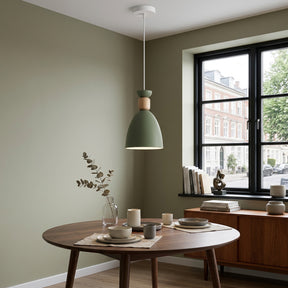 Nordic Wooden Metal Pendant Light Fixture for Kitchen Island