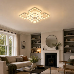 Modern Geometric Square LED Ceiling Lights for Office Bedroom