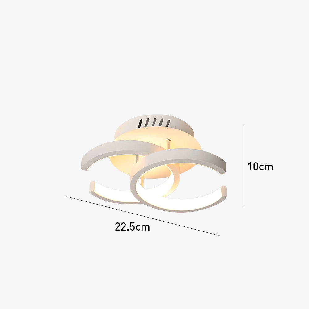 Nova Art Deco White LED Ceiling Lights