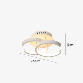 Nova Art Deco White LED Ceiling Lights