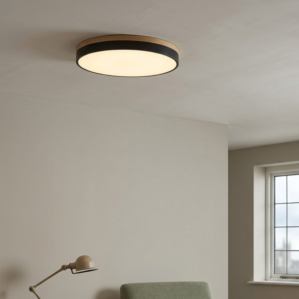 Aria Wood Flush Mount Ceiling Lamp