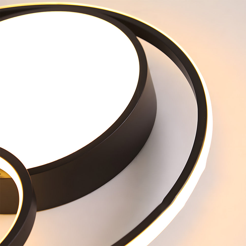 Modern Round LED Ceiling Lights Bedroom Art Decor