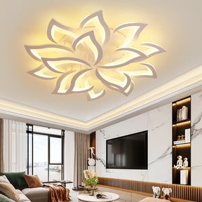 Contemporary Flower Shape Iron LED Ceiling Light For Living Room