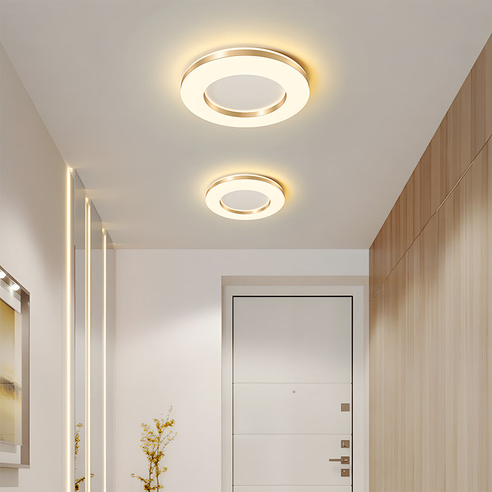 Nordic Gold Iron LED Dimmable Ceiling Light For Living Room