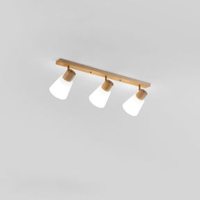 Modern Rotatable Wood Minimal Decor Track Lighting For Hallway