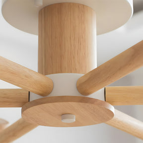 Wooden Close to Ceiling Lamps for Living Room