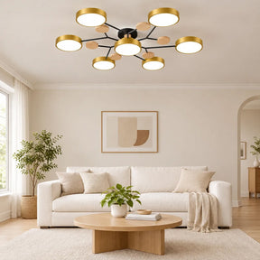 Nordic Wood Flush Mount Ceiling Light for Bedroom