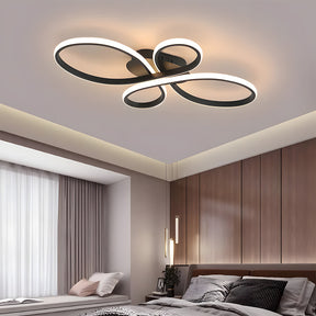 Modern Atmospheric Bow Metal LED Ceiling Light For Living Room