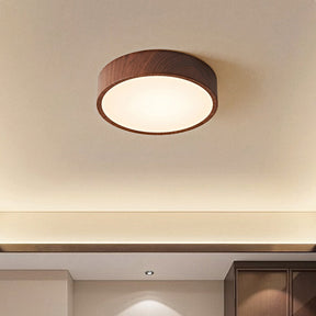 Nordic Wood LED Flush Mount Ceiling Light Minimalist Lamp for Bedroom