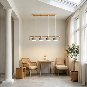 Modern Iron Wooden Pendant Lights for Kitchen Island Dining Room