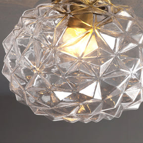 Contemporary Clear Glass Hallway Ceiling Light
