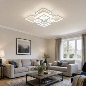 Modern Geometric Square LED Ceiling Lights for Office Bedroom