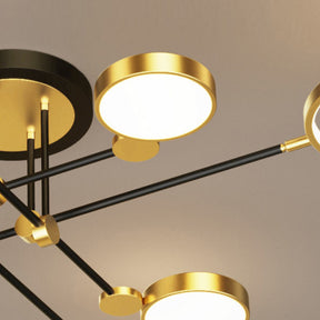 Multi Rings LED Gold and Black Bedroom Ceiling Light