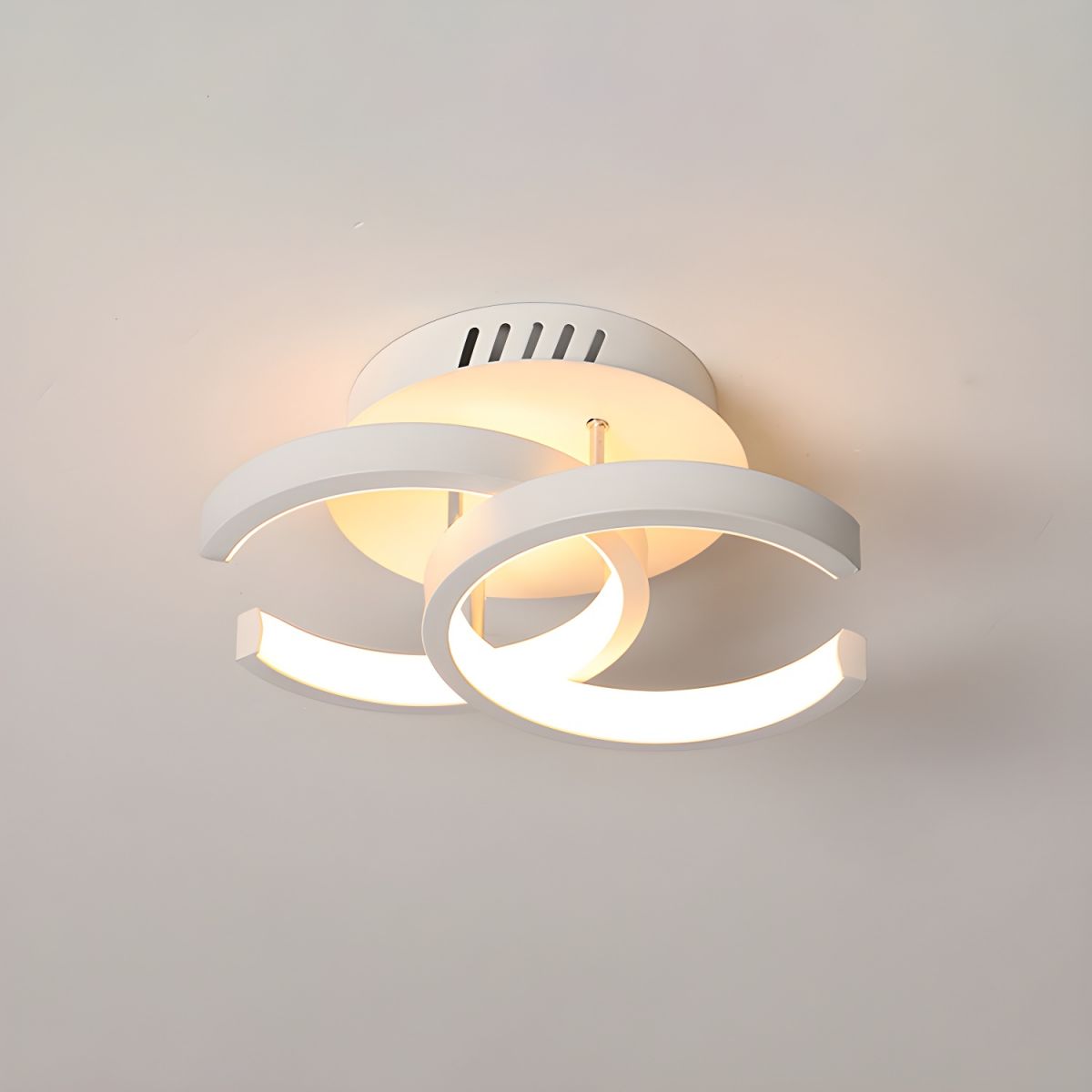 Nova Art Deco White LED Ceiling Lights