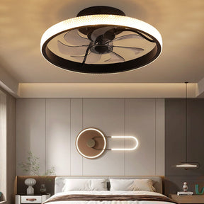 Modern Dimmable Hardware LED Ceiling Fan With Light