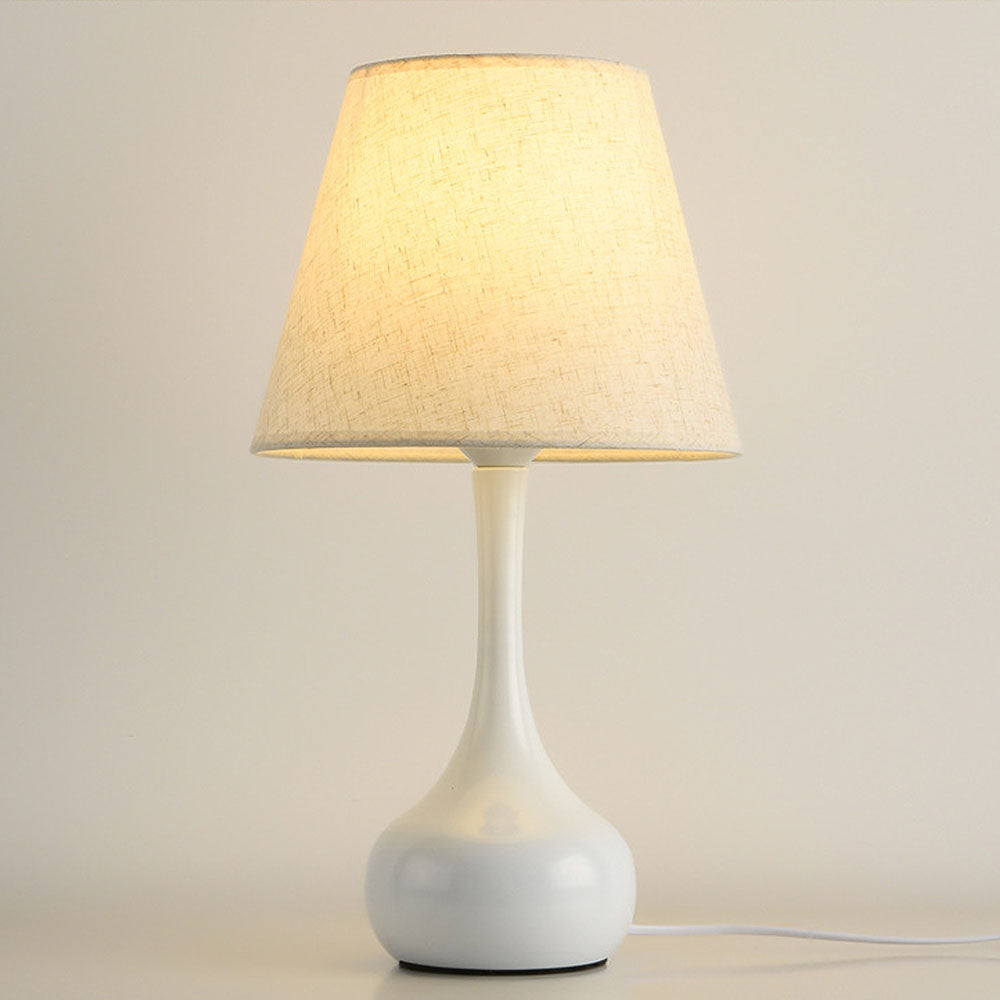Modern Simple Fabric White Mini Table Lamp