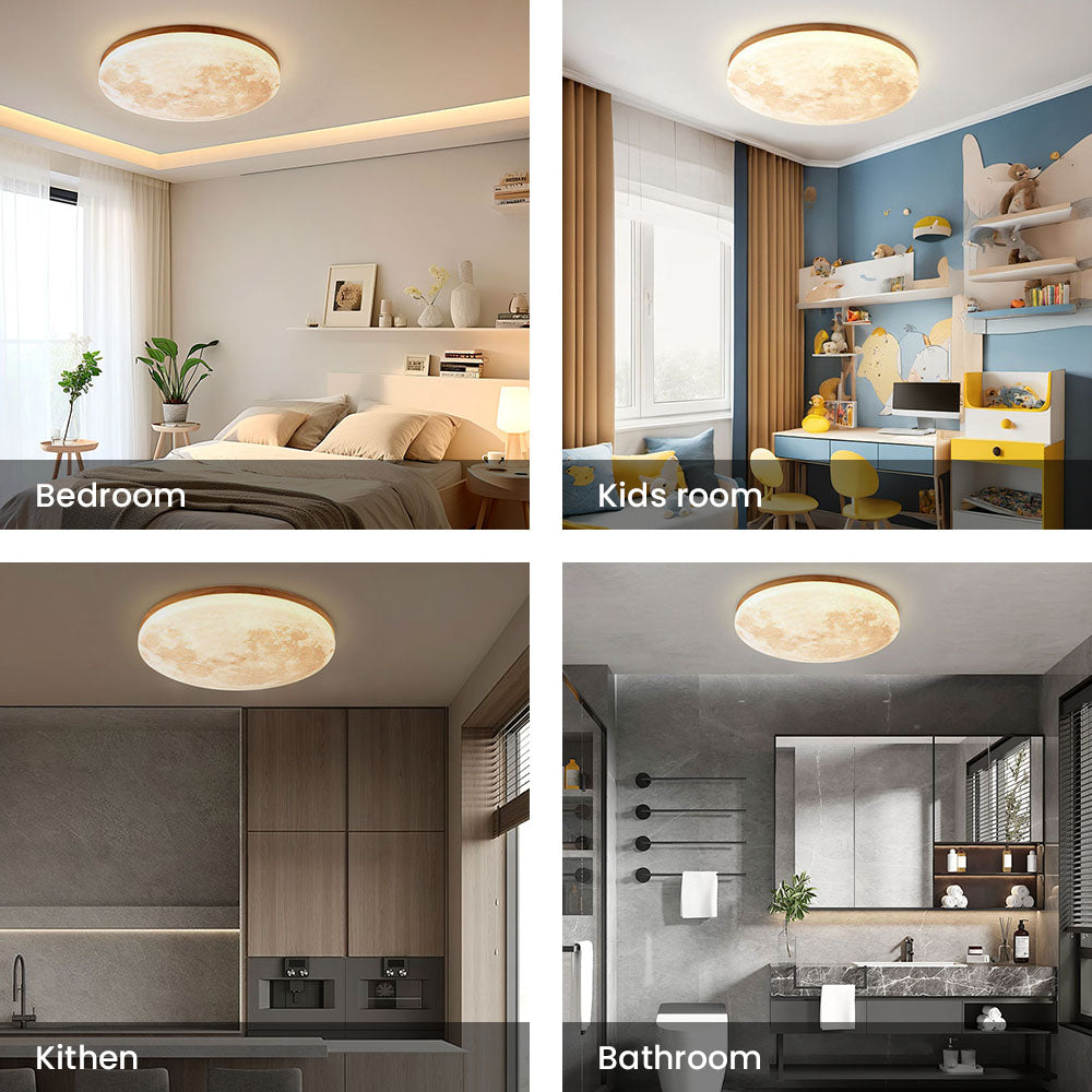 Simple Minimalist Moon Round LED Ceiling Light