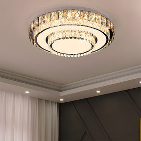 Modern LED Crystal Flush Mount Ceiling Lights Fixture for Dining Room Bedroom