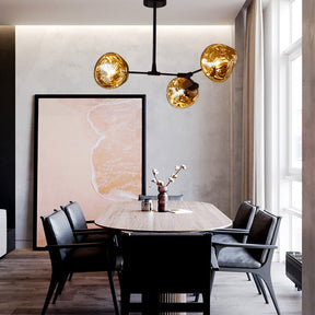 Designer Nordic Long Glass Island Lamp For Living Room