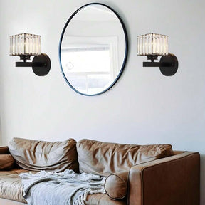 Crystal Round And Square Hallway Wall Lights