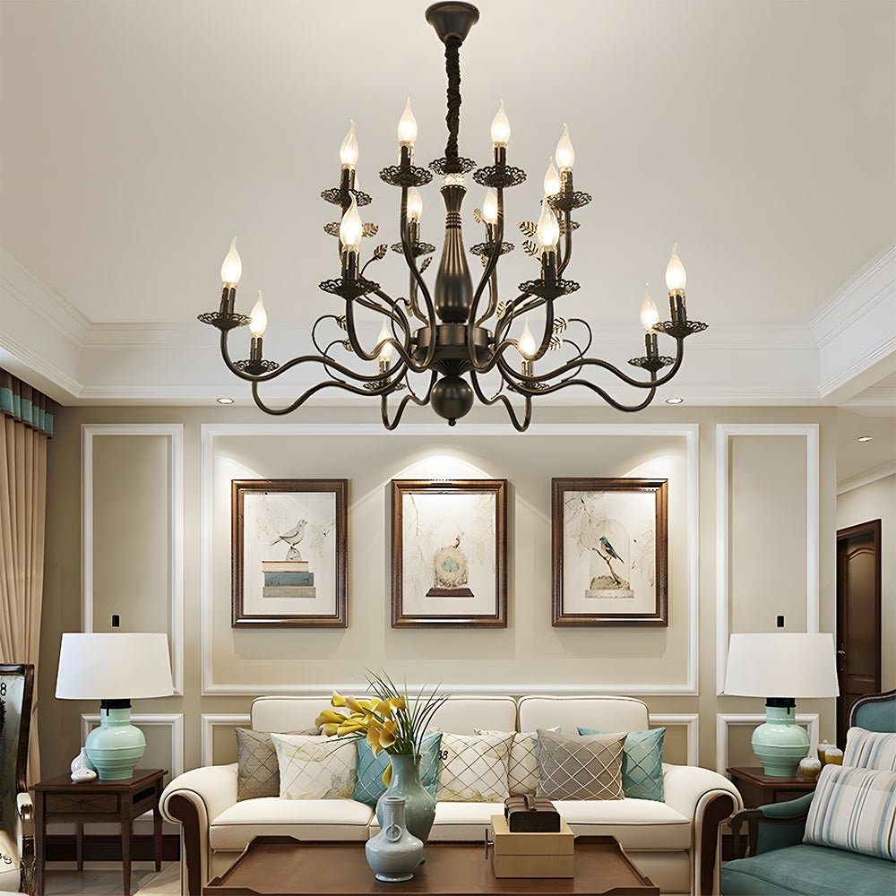 Flemish Style Ceiling Light Rustic Farmhouse Chandelier Lamp