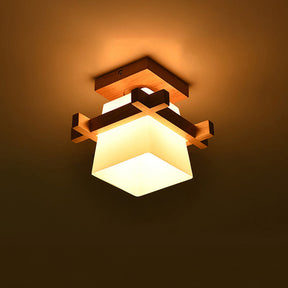 Retro Organic Wood Living Room Ceiling Lights