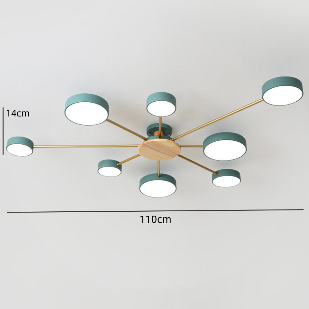 Multi Bulbs Round LED Bedroom Ceiling Light