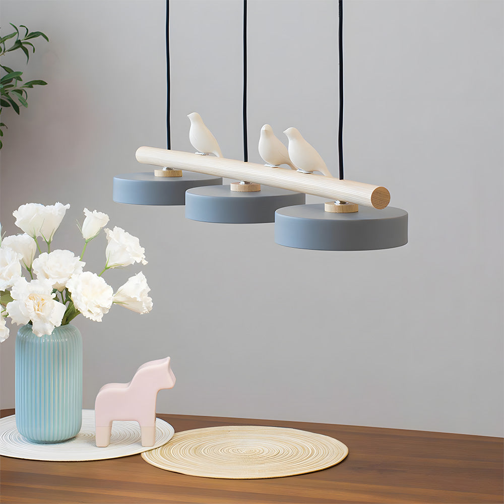 Modern LED Pendant Lamps for Kitchen Nordic Wood Ceiling Hanging lamp