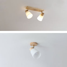 Modern Rotatable Wood Minimal Decor Track Lighting For Hallway