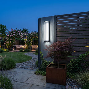 Atlas Fluted Glass Up and Down Outdoor Wall Light