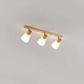 Modern Rotatable Wood Minimal Decor Track Lighting For Hallway