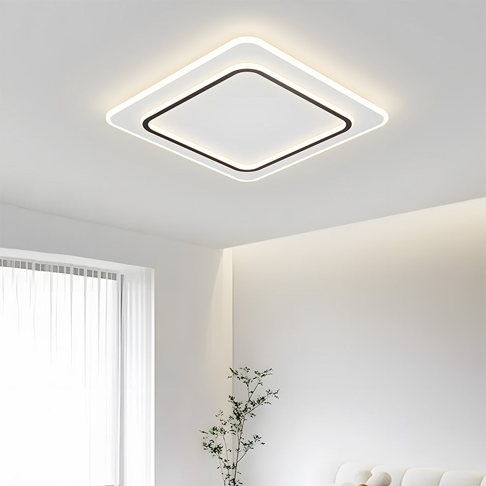 Simplistic Creative White Metal LED Bedroom Ceiling Light