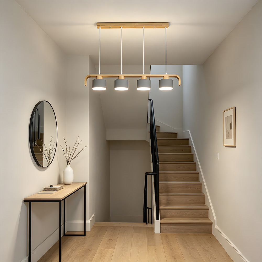 Modern Iron Wooden Pendant Lights for Kitchen Island Dining Room