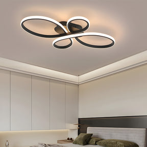 Modern Atmospheric Bow Metal LED Ceiling Light For Living Room