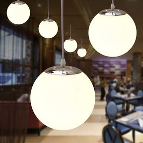 Restaurant Simple Glass 1 Head Pendant Light