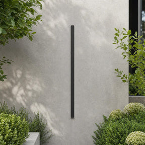 Modern Minimalist Black LED Linear Outdoor Wall Lamp