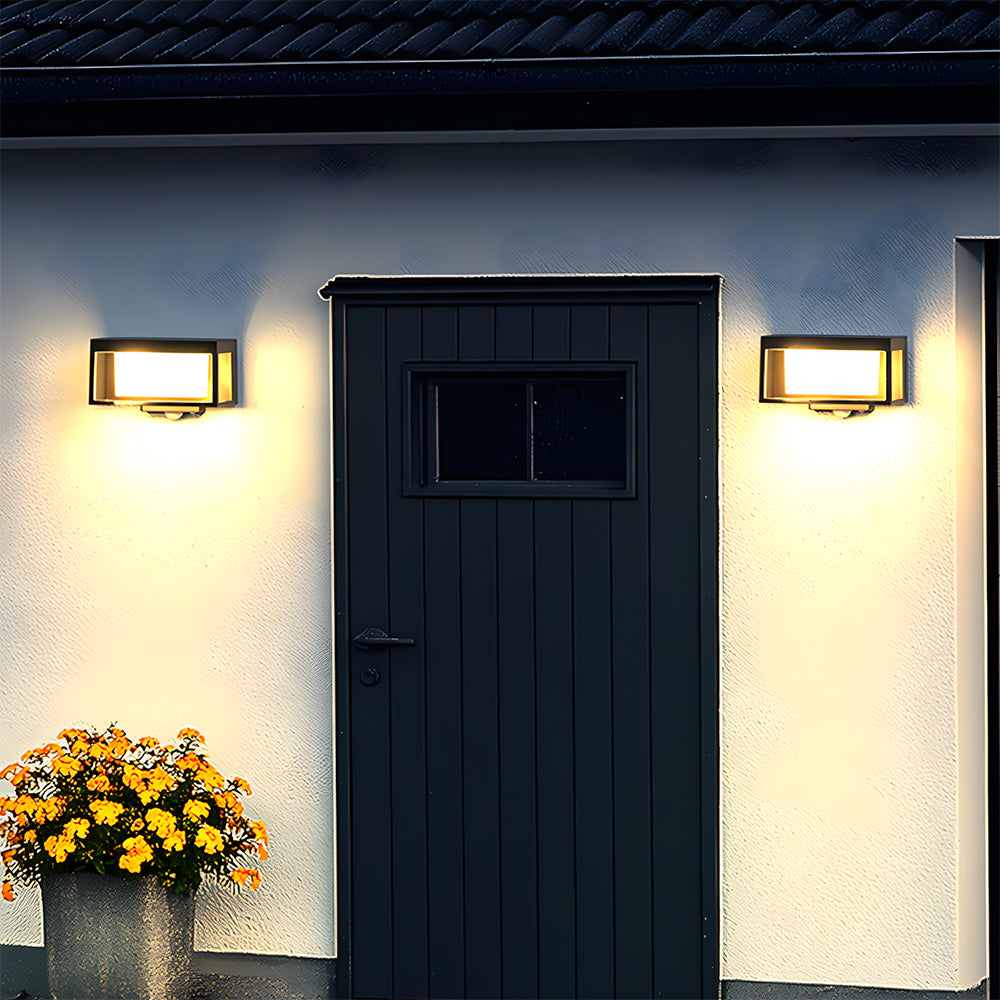 Waterproof Solar Sensor Outdoor Wall Sconce for Garden Villa Courtyard