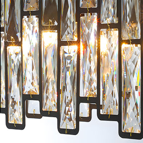 Modern Gold Tiered Crystal Chandelier - Luxury Fringe Glass Pendant Light for Dining Room, Foyer