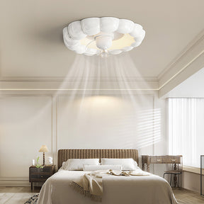 Macaron Simple Bedroom Ceiling Fan With Light